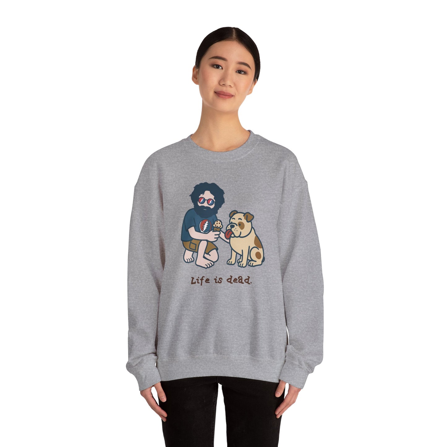 Jerry and Frank Are Sharin' | Life is dead. Crewneck Sweatshirt