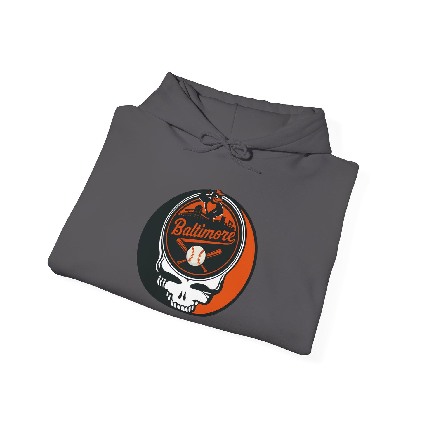 Baltimore Orioles Grateful Dead Unisex Heavy Blend Hoodie - Hooded Sweatshirt