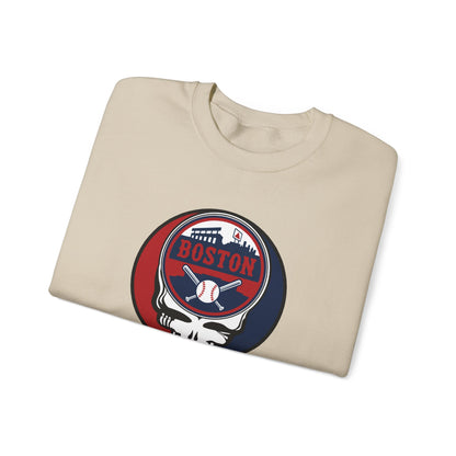 Boston Red Sox Stealie Grateful Dead Crewneck Sweatshirt - MLB