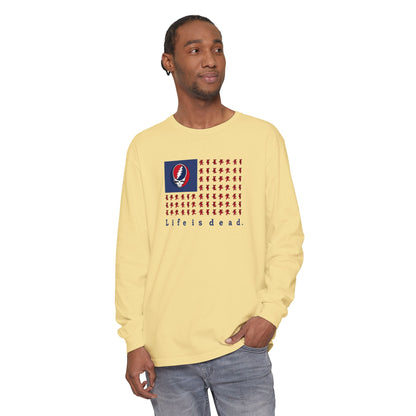 Stealie & Bears Flag Vineyard Collection Garment-Dyed Long Sleeve