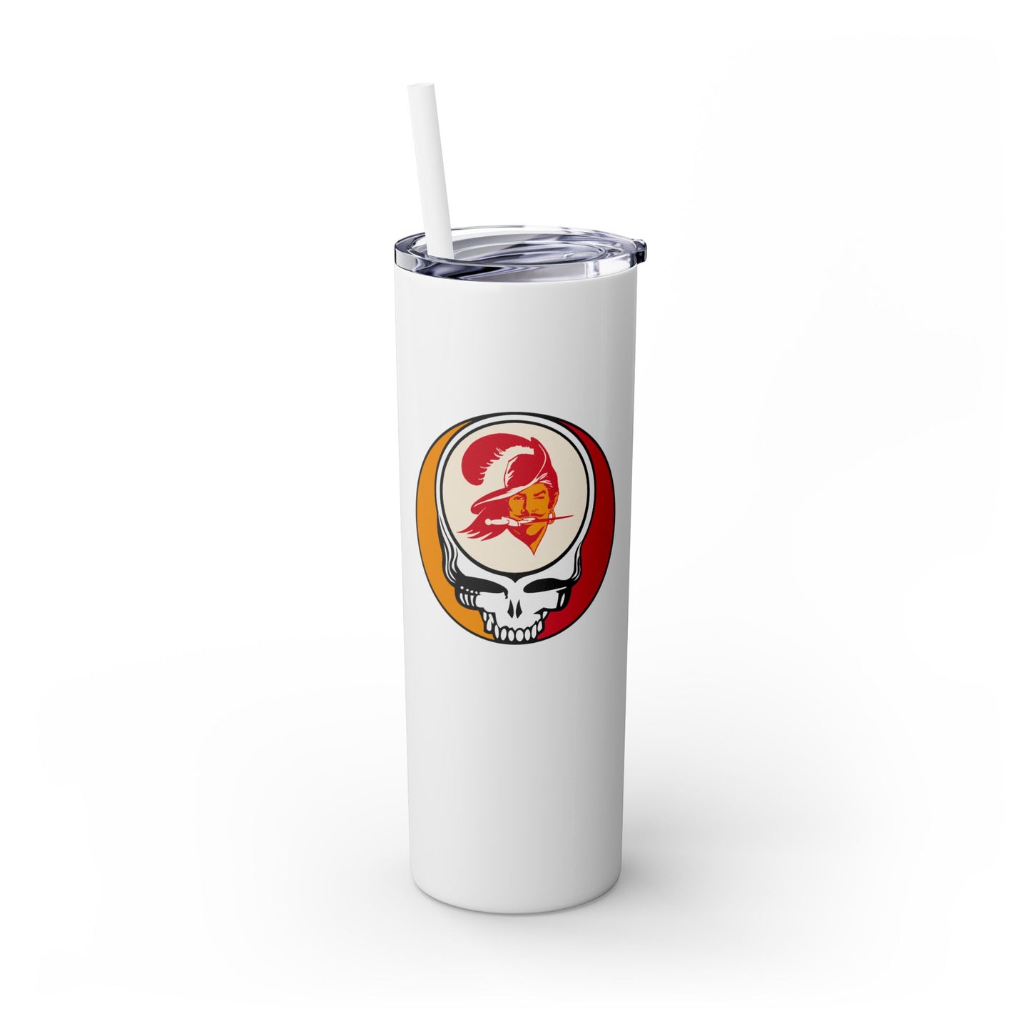 Tampa Bay Football Stealie Skinny Tumbler with Straw, 20oz - NFL