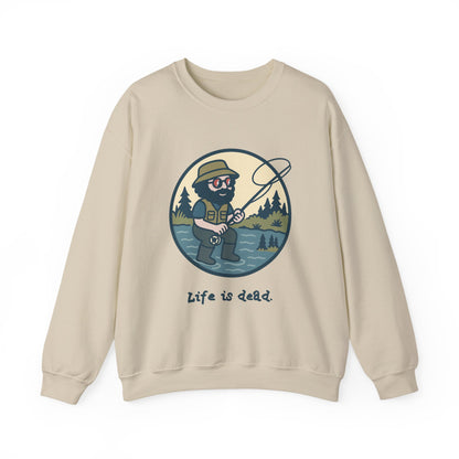 Fly Fishin' Jerry | Life is dead. Crewneck Sweatshirt