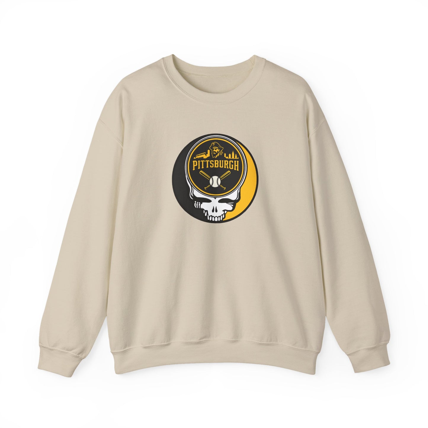 Pittsburgh Pirates Grateful Dead Stealie Crewneck Sweatshirt - MLB