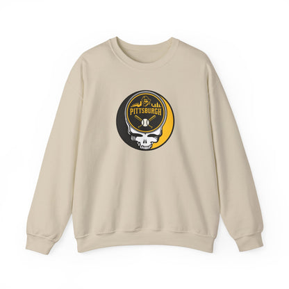 Pittsburgh Pirates Grateful Dead Stealie Crewneck Sweatshirt - MLB