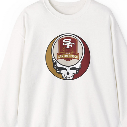 San Franisco Football Grateful Dead Stealie Crewneck Sweatshirt