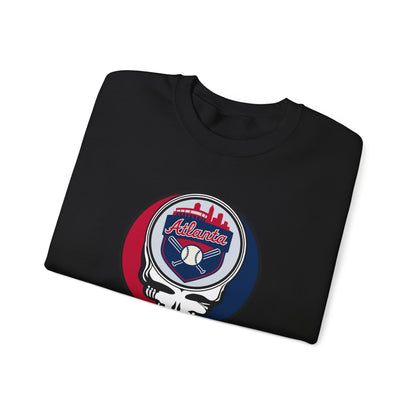 Atlanta Braves Stealie Grateful Dead Crewneck Sweatshirt - MLB