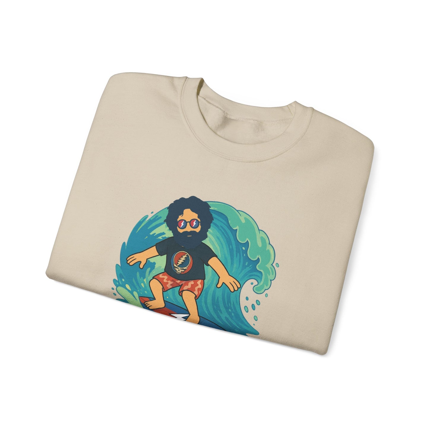 Surfing Jerry Life is dead. Crewneck Sweatshirt