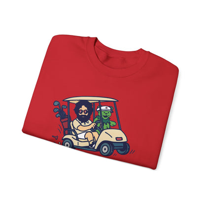 Joy Ridin' Jerry and The Bear | Life is dead. Crewneck Sweatshirt