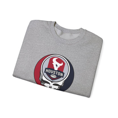 Houston Football Grateful Dead Stealie Crewneck Sweatshirt - NFL
