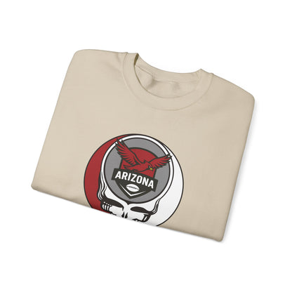 Arizona Cardinals Grateful Dead Stealie Crewneck Sweatshirt