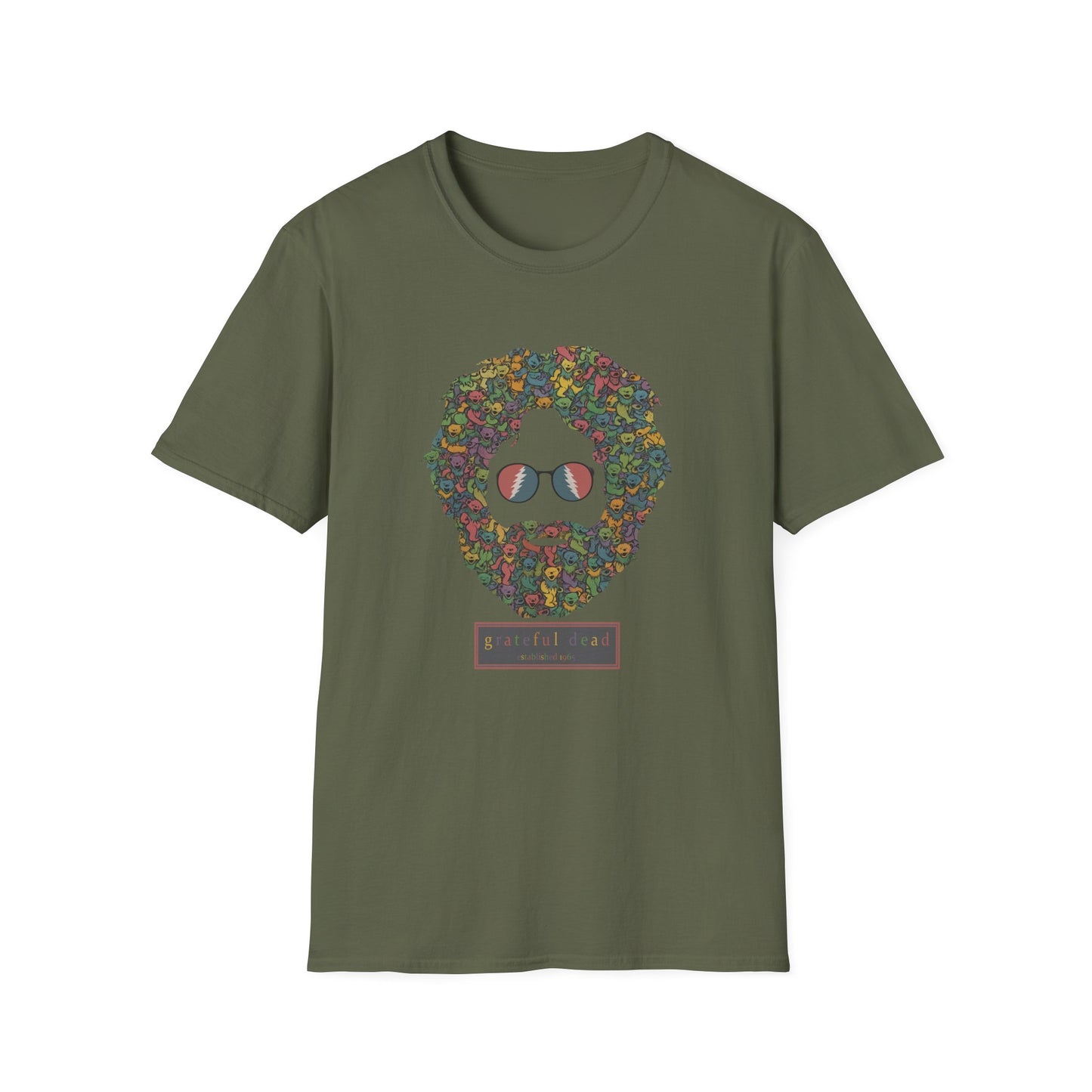 Jerry Garcia Dancing Bears Face - Vineyard Collection Grateful Dead TShirt
