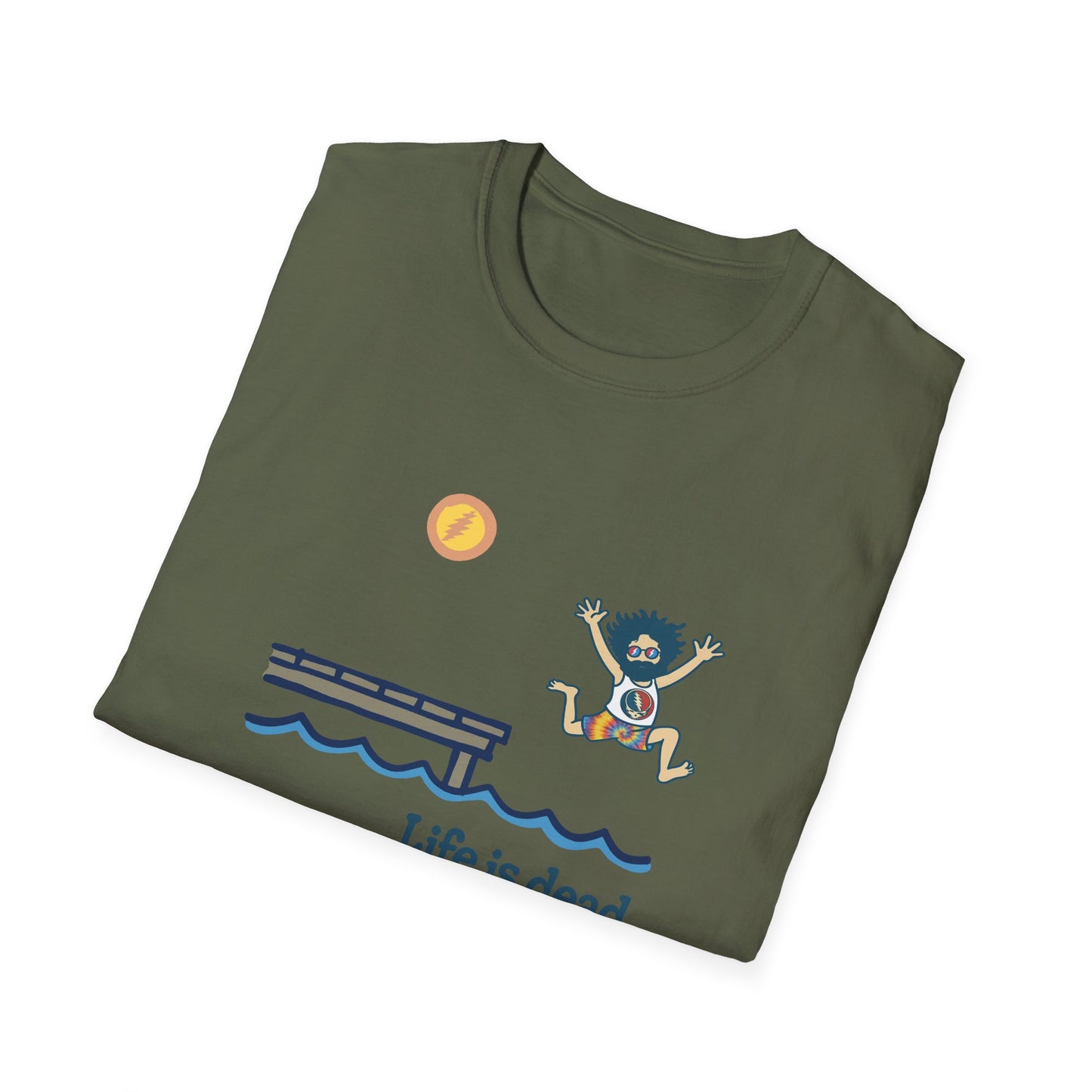 Jerry's At The Lake - Life is dead. Grateful Dead TShirt