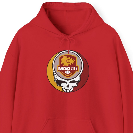 Life is dead. Grateful Grateful Gridiron Collection Kansas City Football Stealie Hoodie
