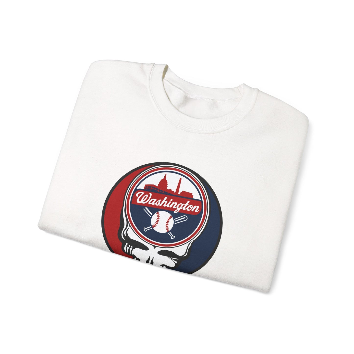 Washington Nationals Grateful Dead Stealie Crewneck Sweatshirt - MLB
