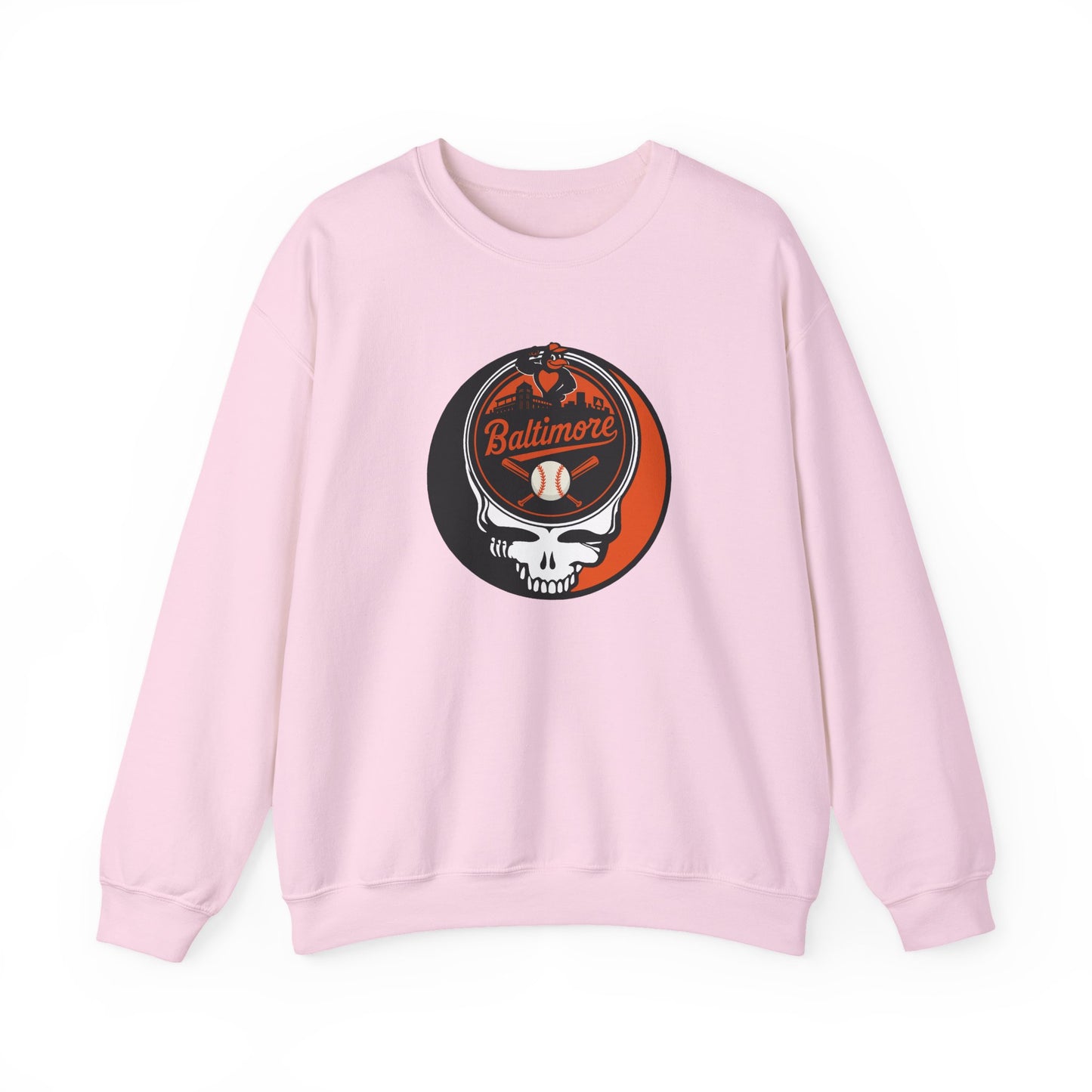 Baltimore Orioles Grateful Dead Stealie Crewneck Sweatshirt - MLB