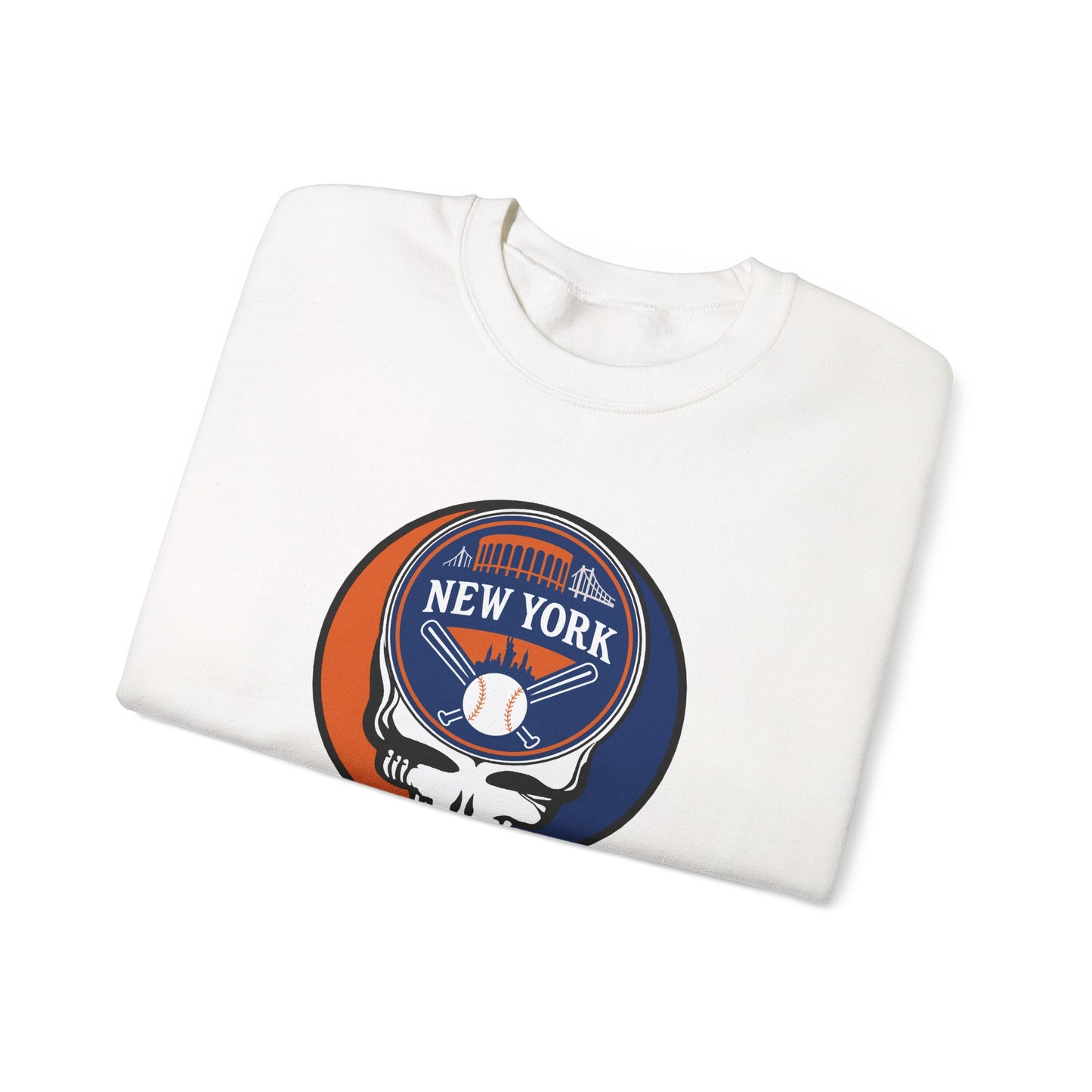 New York Mets Grateful Dead Stealie Crewneck Sweatshirt - MLB