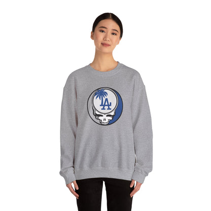 Los Angeles Dodgers Grateful Dead Stealie Crewneck Sweatshirt - MLB