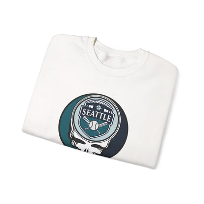 Seattle Mariners Grateful Dead Stealie Crewneck Sweatshirt - MLB