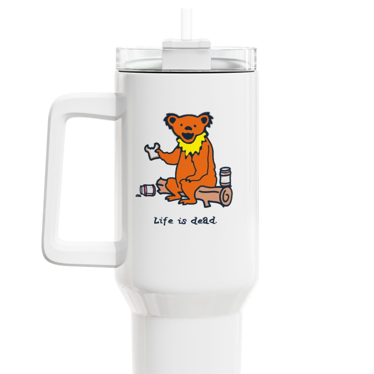 Snackin' Bear "Fat Man" Tumbler,  Double Insulated 40oz Travel Mug