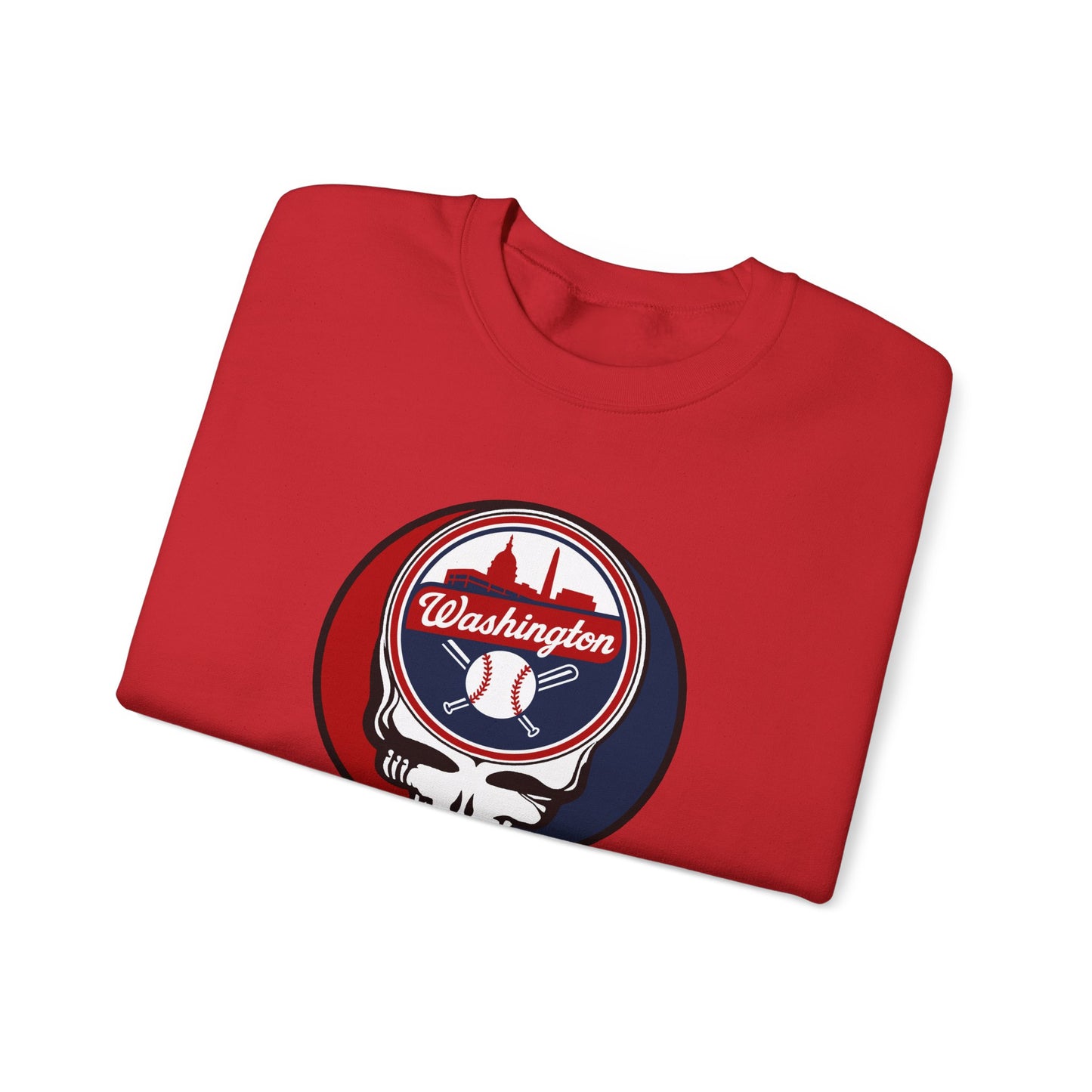Washington Nationals Grateful Dead Stealie Crewneck Sweatshirt - MLB
