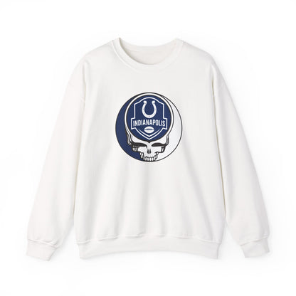 Indianapolis Football Stealie Grateful Dead Crewneck Sweatshirt - NFL