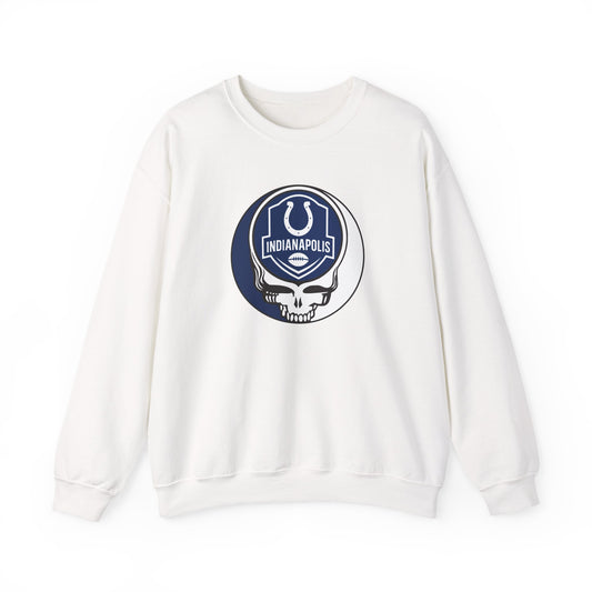 Indianapolis Football Stealie Grateful Dead Crewneck Sweatshirt - NFL