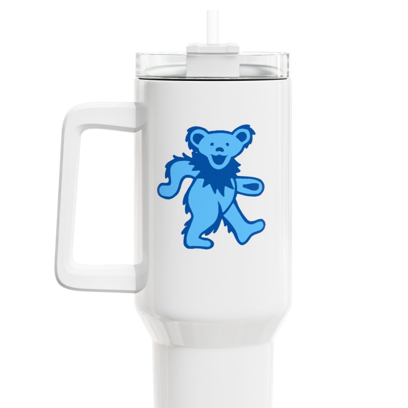 Blue Dancing Bear "Fat Man" Tumbler,  Double Insulated 40oz Travel Mug