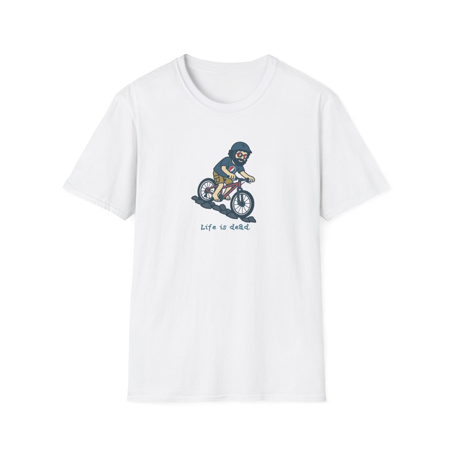 Mountain Bikin' Jerry - Life is dead. Grateful Dead TShirt