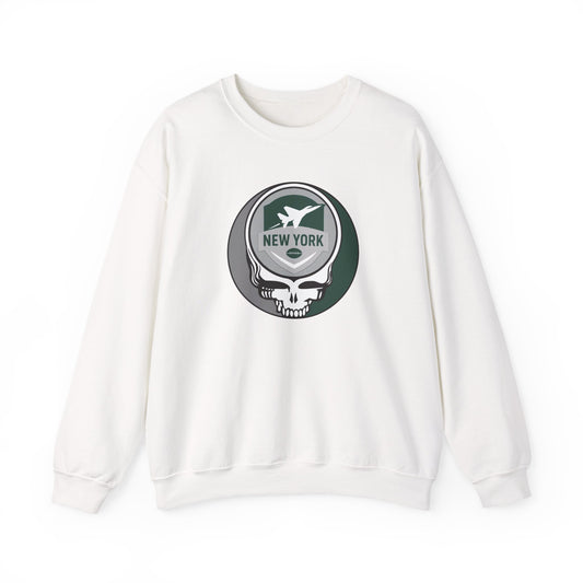 New York Football Grateful Dead Stealie Crewneck Sweatshirt - NFL