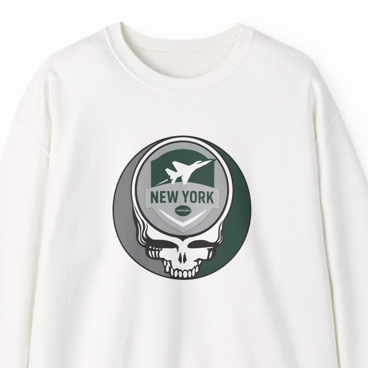New York Football Grateful Dead Stealie Crewneck Sweatshirt - NFL