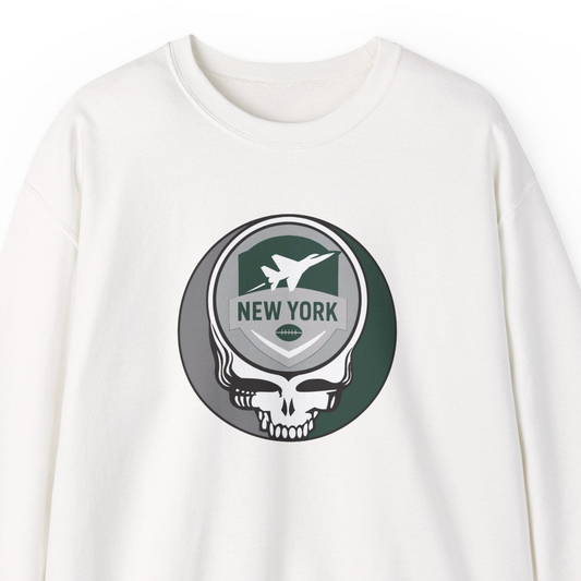 New York Football Grateful Dead Stealie Crewneck Sweatshirt - NFL