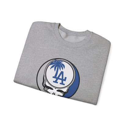 Los Angeles Dodgers Grateful Dead Stealie Crewneck Sweatshirt - MLB
