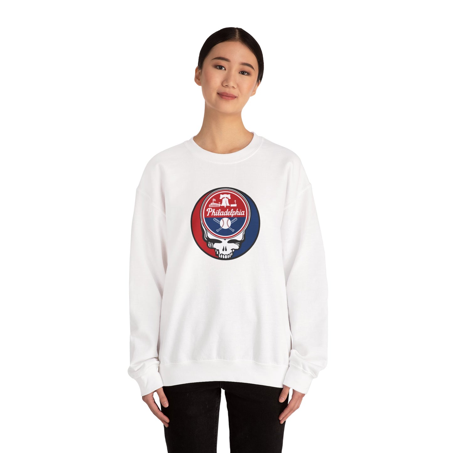 Philadelphia Phillies Grateful Dead Stealie Crewneck Sweatshirt - MLB