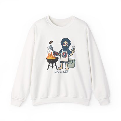 Grillin' Jerry | Life is dead. Crewneck Sweatshirt