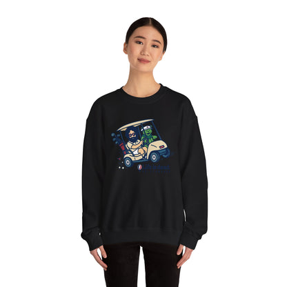 Joy Ridin' Jerry and The Bear | Life is dead. Crewneck Sweatshirt