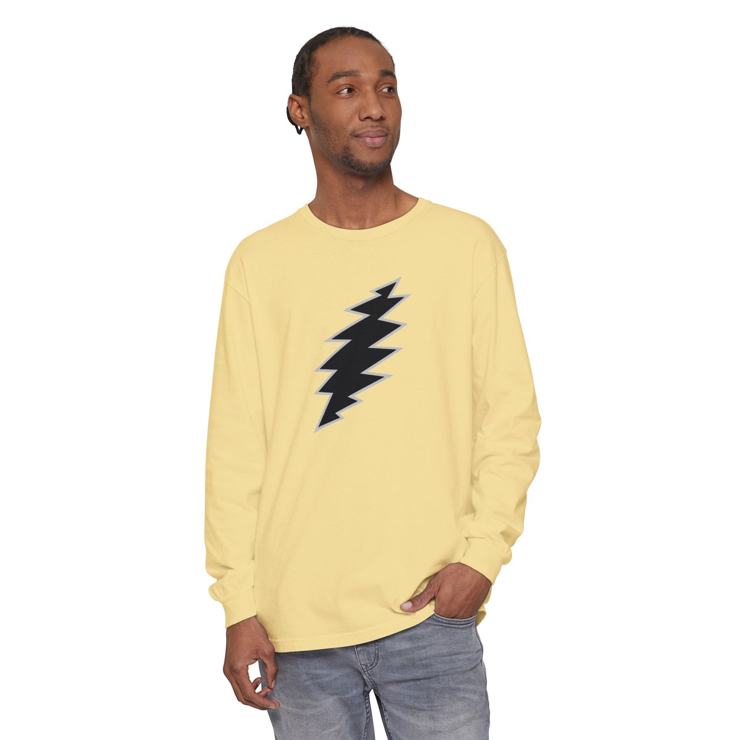 Black Bolt Garment-Dyed Long Sleeve T-Shirt