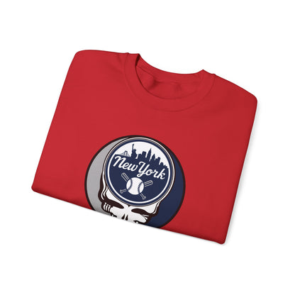 New York Yankees Stealie Grateful Dead Crewneck Sweatshirt - MLB