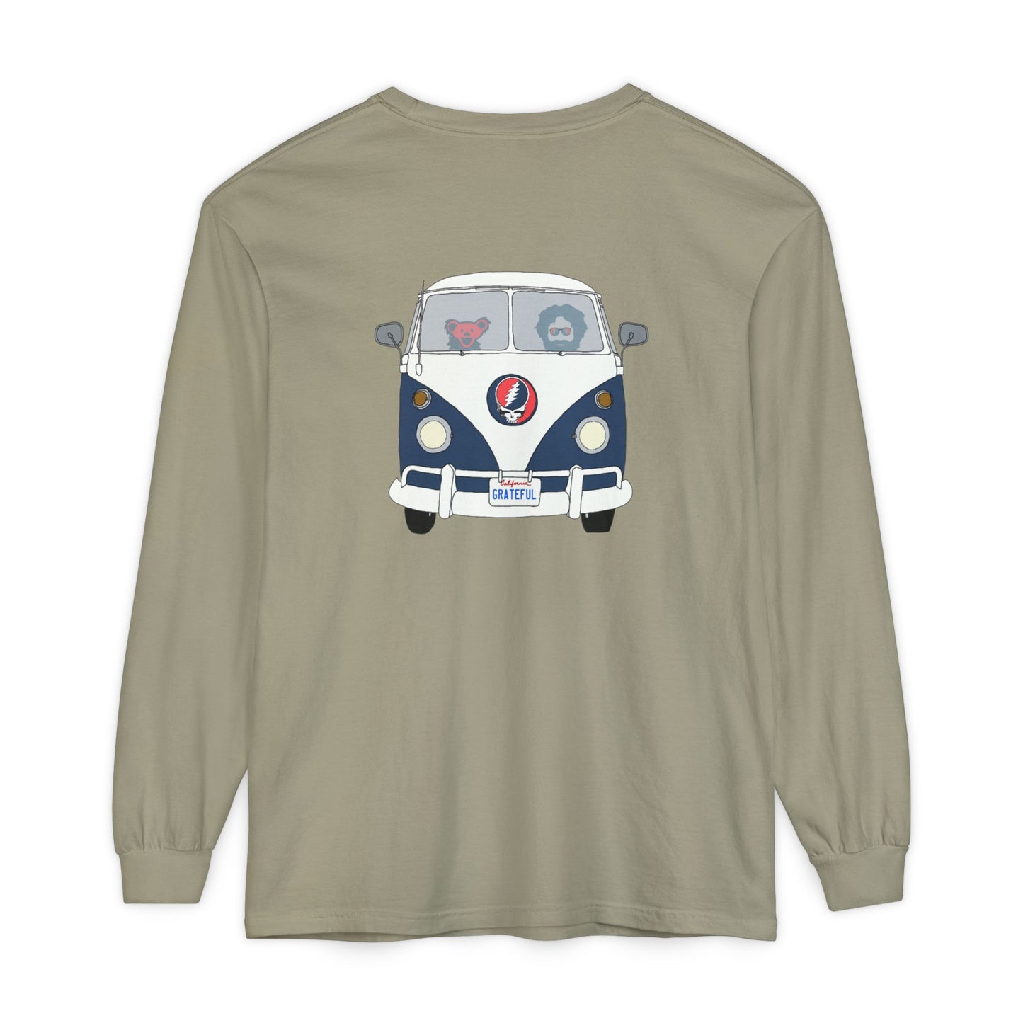Jerry's Takin' The Bus Two-Sided Vineyard Collection Garment-dyed Long Sleeve T-Shirt