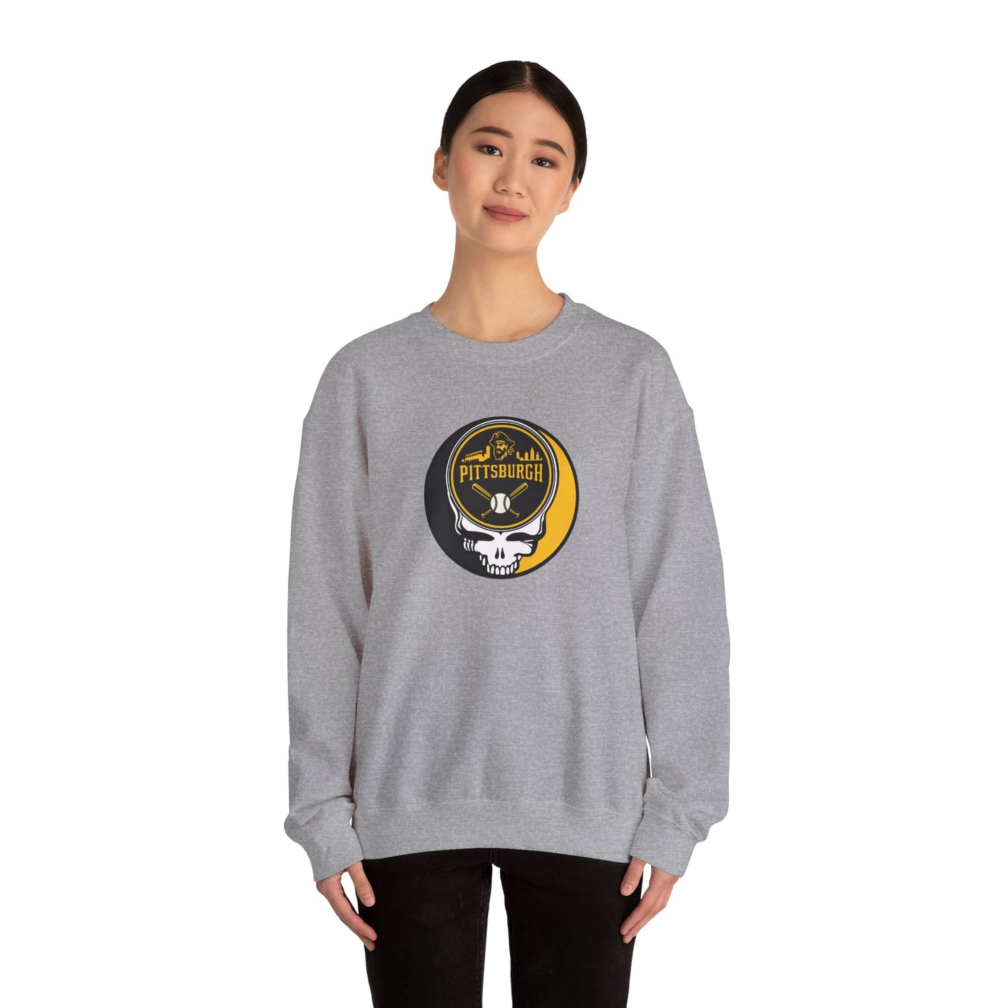 Pittsburgh Pirates Grateful Dead Stealie Crewneck Sweatshirt - MLB