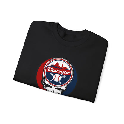 Washington Nationals Grateful Dead Stealie Crewneck Sweatshirt - MLB