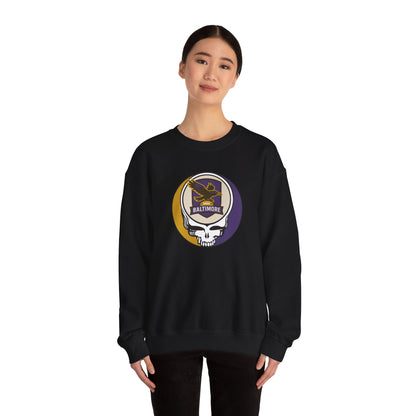 Baltimore Football Grateful Dead Stealie Crewneck Sweatshirt - NFL