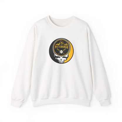 Pittsburgh Pirates Grateful Dead Stealie Crewneck Sweatshirt - MLB
