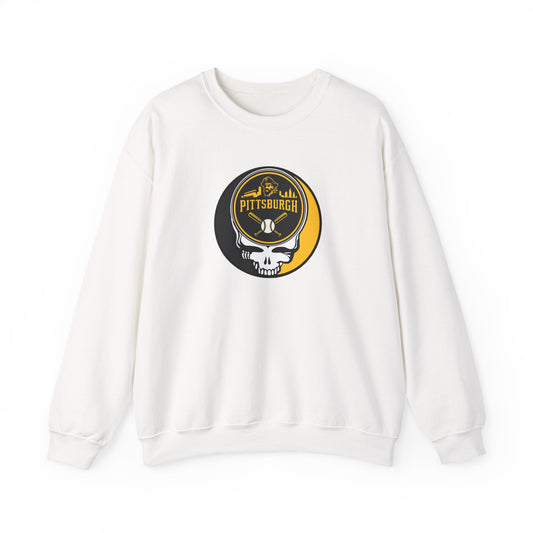 Pittsburgh Pirates Grateful Dead Stealie Crewneck Sweatshirt - MLB