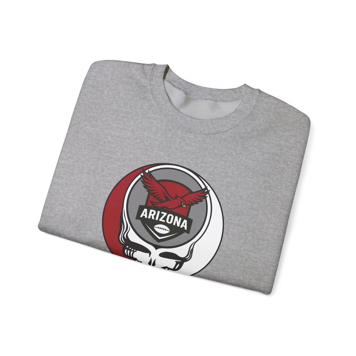 Arizona Cardinals Grateful Dead Stealie Crewneck Sweatshirt