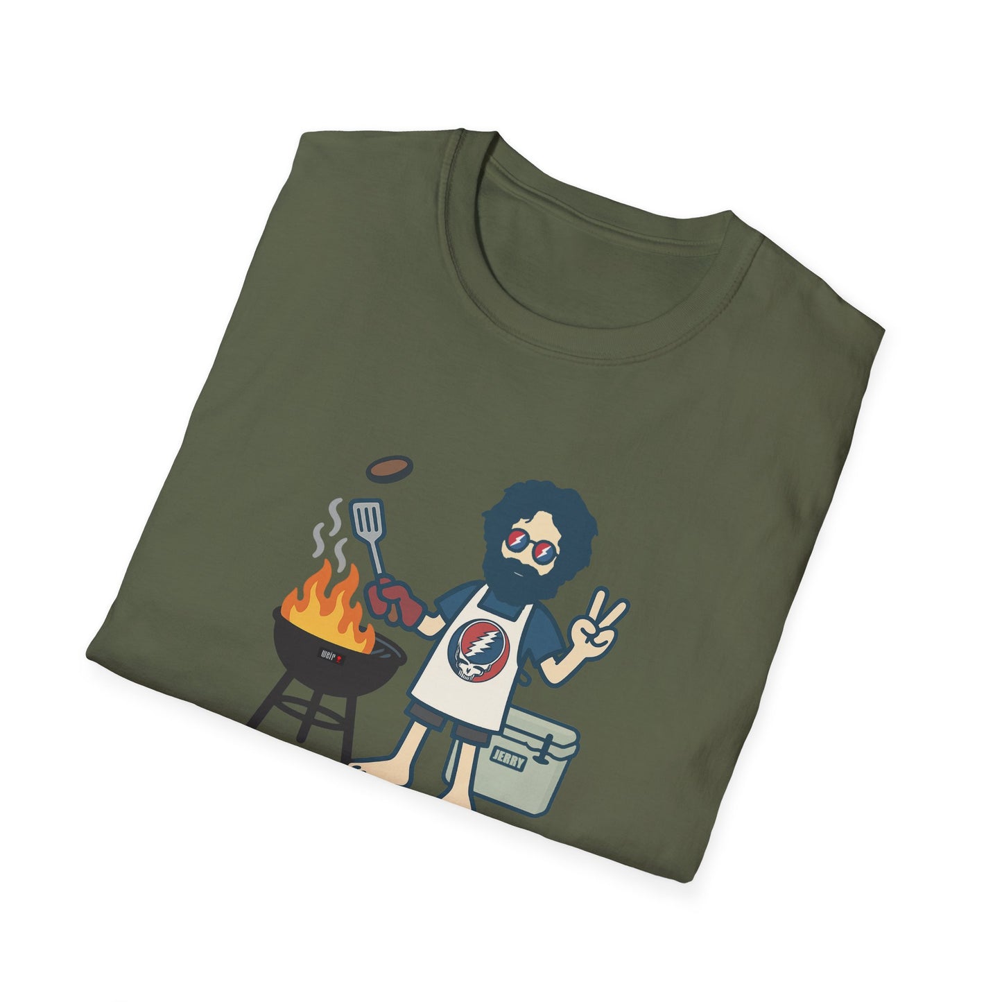 Grillin' Jerry - Life is dead. Grateful Dead TShirt