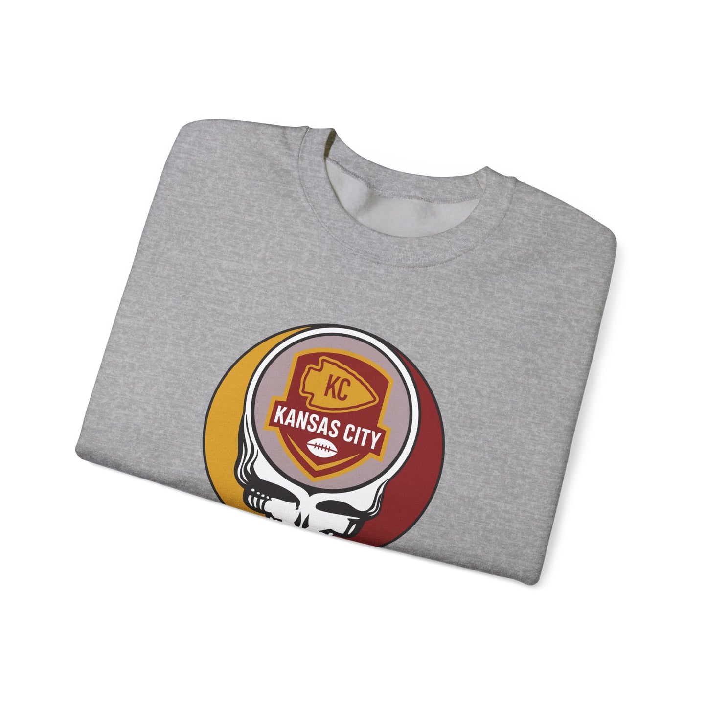 Kansas City Football Grateful Dead Stealie Crewneck Sweatshirt - NFL