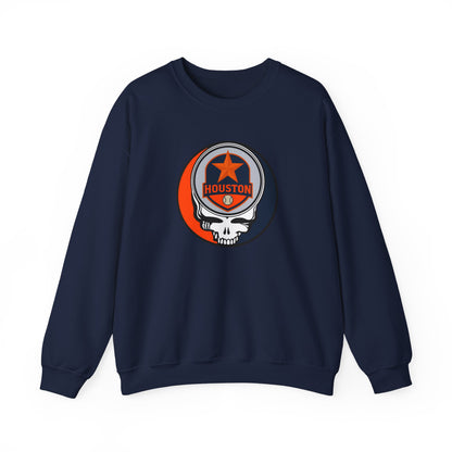 Houston Astros Stealie Grateful Dead Crewneck Sweatshirt - MLB