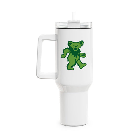 Green Dancing Bear "Fat Man" Tumbler,  Double Insulated 40oz Travel Mug