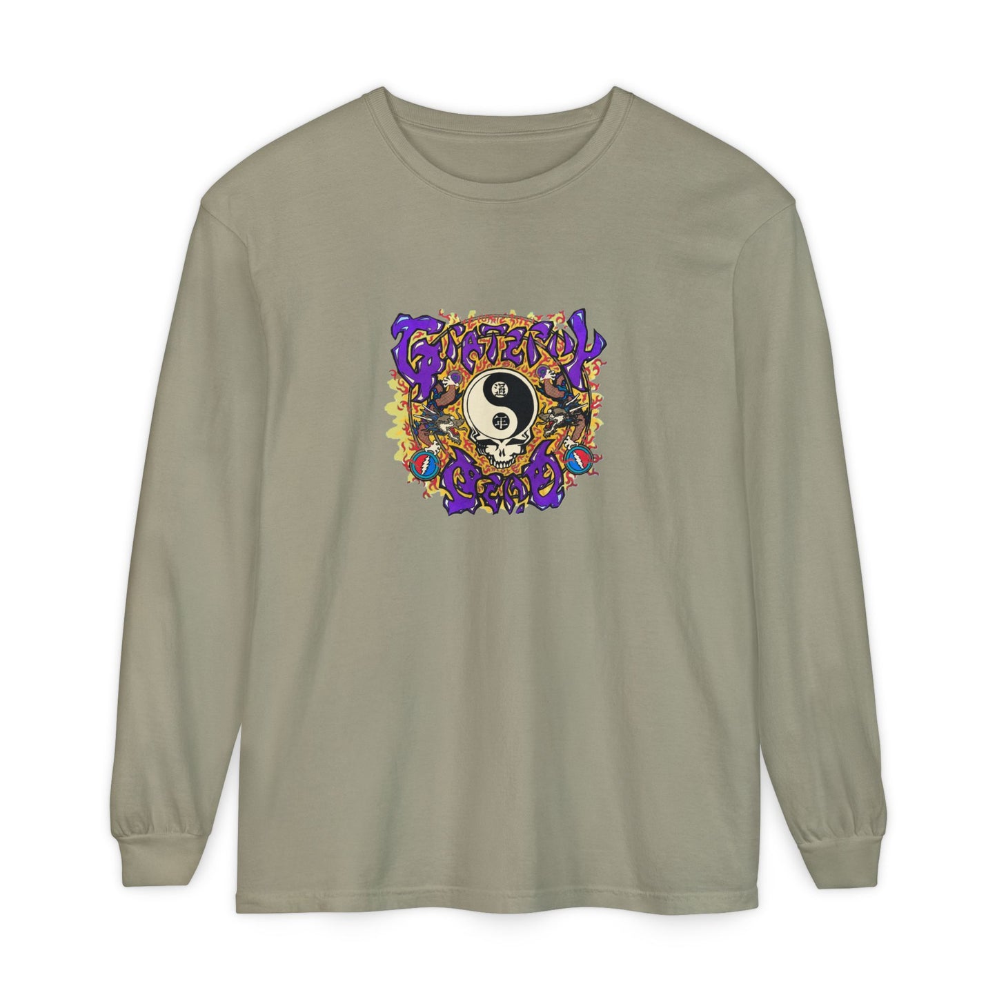 Grateful Dead Chinese New Year Concert Two-Sided Long-Sleeve Tee - Garment-dyed