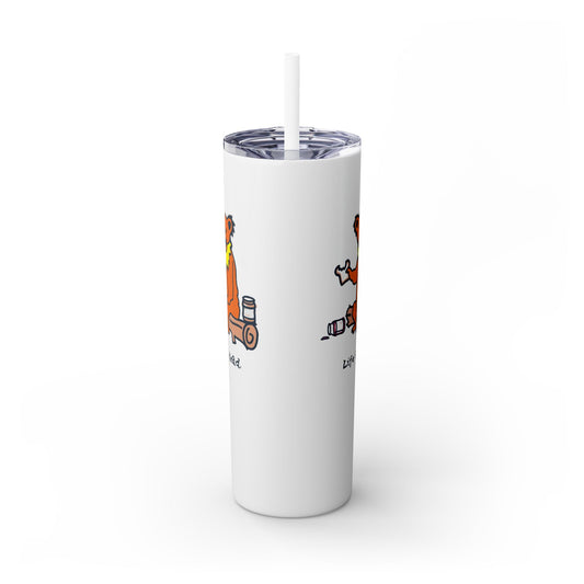 Snackin' Bear Skinny Tumbler with Straw, 20oz